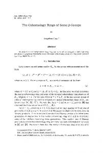 The Cohomology Rings of Some ^-Groups