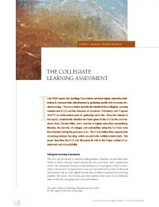 The CoLLegIATe LeArnIng ASSeSSmenT - Stanford University