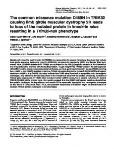 The common missense mutation D489N in ... - Semantic Scholar