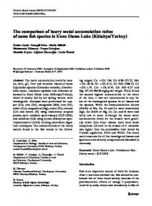 The comparison of heavy metal accumulation ratios of ... - Springer Link