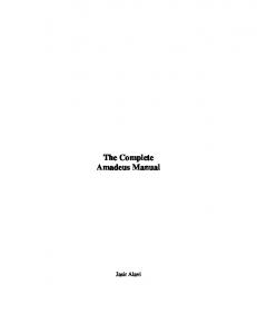 The Complete Amadeus Manual