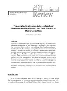 the complex relationship between teachers' Mathematics-related