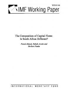 The Composition of Capital Flows - IMF