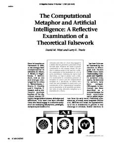 The Computational Metaphor and Artificial ... - Semantic Scholar