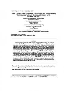 The Constrained Shortest Path Problem