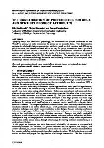 The Construction of Preferences for Crux and Sentinel Product Attributes