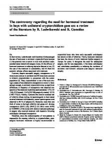 The controversy regarding the need for hormonal ... - Springer Link