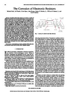 The Corrosion of Electronic Resistors