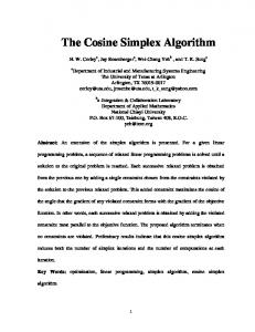 The Cosine Simplex Algorithm