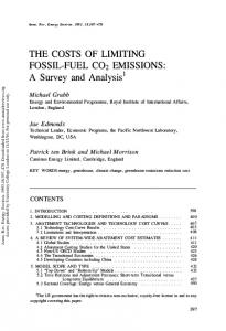 The Costs of Limiting Fossil-Fuel CO2 Emissions: A ...