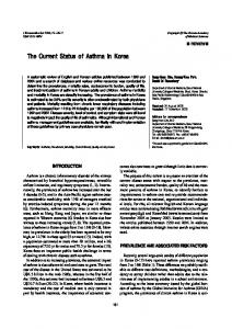 The Current Status of Asthma in Korea - KoreaMed Synapse