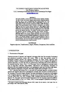 THE DEGREE FUNCTIONS OF NEGATIVE