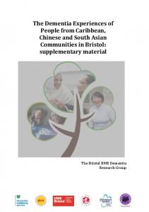 The Dementia Experiences of People from Caribbean, Chinese and ...