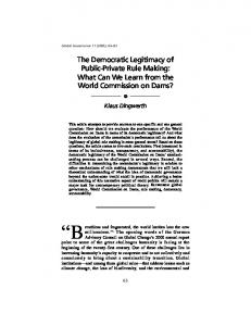 The Democratic Legitimacy of Public-Private Rule Making - Global ...