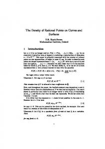 The Density of Rational Points on Curves and Surfaces