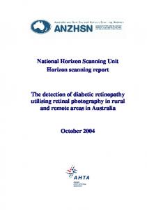 The detection of diabetic retinopathy utilising retinal photography in ...