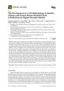 The Development of a GIS Methodology to Identify Oxbows ... - MDPI