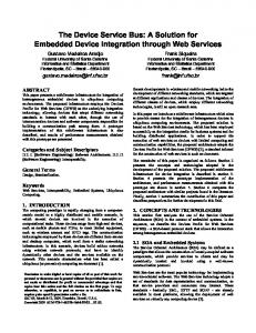 The Device Service Bus: A Solution for Embedded Device ... - CiteSeerX