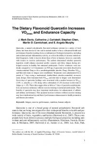 The Dietary Flavonoid Quercetin Increases ... - Semantic Scholar