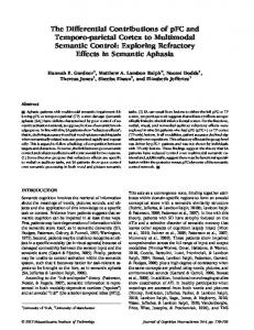 The Differential Contributions of pFC and Temporo ... - Semantic Scholar