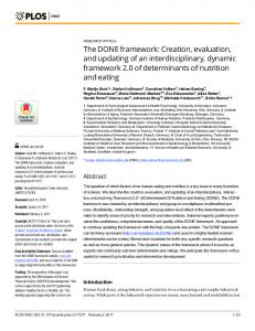 The DONE framework: Creation, evaluation, and updating of ... - PLOS