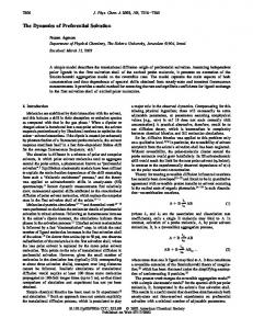 The Dynamics of Preferential Solvation