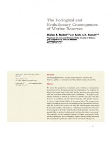 The Ecological and Evolutionary Consequences of ...