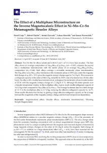 The Effect of a Multiphase Microstructure on the Inverse ... - MDPI