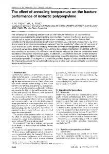 The effect of annealing temperature on the fracture ... - Springer Link