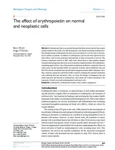 The effect of erythropoietin on normal and neoplastic cells - CiteSeerX