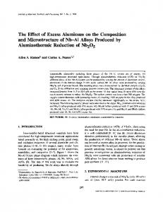 The Effect of Excess Aluminum on the Composition and Microstructure ...