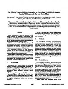 The Effect of Haloperidol Administration on Heart Rate Variability in ...