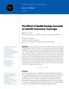 The Effect of Health Savings Accounts on Health Insurance Coverage