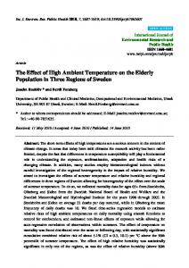 The Effect of High Ambient Temperature on the ... - Semantic Scholar