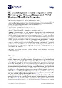 The Effect of Injection Molding Temperature on the Morphology ... - MDPI