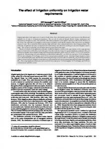 The effect of irrigation uniformity on irrigation water requirements