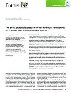 The effect of polyploidization on tree hydraulic ... - Wiley Online Library