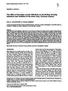 The effect of Sacculina carcini infections on the fouling ... - PURE