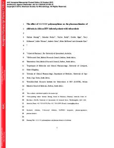 The effect of SLCO1B1 polymorphisms on the pharmacokinetics of ...