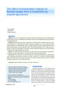 The effect of temperature change on fluoride