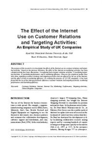 The Effect of the Internet Use on Customer ... - Semantic Scholar