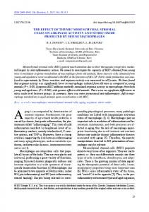 The effecT of Thymic mesenchymal sTromal cells on arginase acTiviTy ...