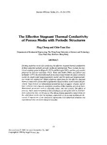 The Effective Stagnant Thermal Conductivity