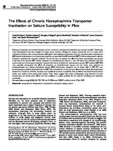 The Effects of Chronic Norepinephrine Transporter ... - Nature