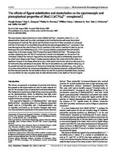 The effects of ligand substitution and deuteriation on the spectroscopic ...