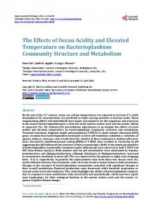 The Effects of Ocean Acidity and Elevated Temperature on ...