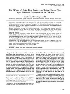 The Effects of Optic Disc Factors on Retinal Nerve ... - BioMedSearch