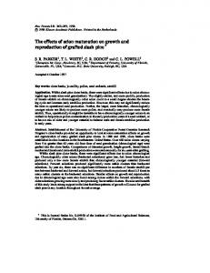 The effects of scion maturation on growth and ... - Springer Link
