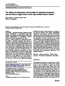 The effects of temperature and drought on autumnal ... - Springer Link