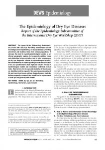 The Epidemiology of Dry Eye Disease - Tear Film & Ocular Surface ...